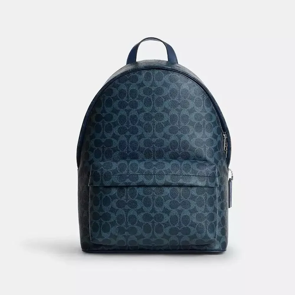 NWT Coach Taylor Backpack In Signature Canvas Signature CDX95 SV/Ink Blue